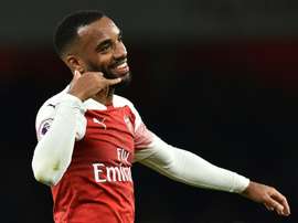 Lacazette a marqué ce soir. AFP