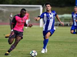 Enzo Zidane avec Alavés lors d'un match amical contre Toulouse. AFP