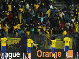 Les joueurs de Mamelodi Sundown célèbrent leur victoire sur Zamalek, le 27 juillet 2016