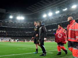 Laporte est sorti sur blessure à Madrid. AFP