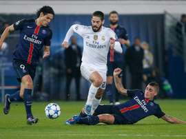 Cavani, mais perto de enfrentar o Real Madrid. AFP