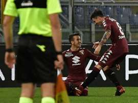 Berenguer (i) tiene contrato con el Torino hasta 2022. AFP