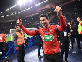 Benjamin André après avoir remporté la finale de la Coupe de France contre le PSG. AFP