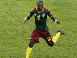 L'attaquant camerounais Vincent Aboubakar, buteur décisif pour les Lions en finale de la CAN. AFP