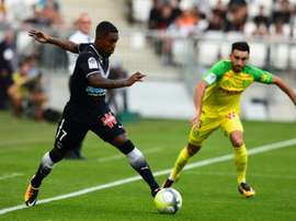 L'attaquant de Bordeaux Malcom (g) buteur face à Nantes au Matmut Atlantique. AFP