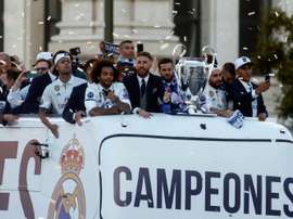 Les joueurs du Real Madrid célèbrent leur victoire en Ligue des Champions le 3 juin. AFP