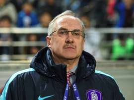 L'Allemand Uli Stielike, alors sélectionneur de la Corée du Sud. AFP