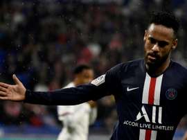 Neymar auteur du but décisif sur le terrain de Lyon. AFP