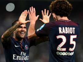 Alves and Rabiot scored for PSG as they beat Monaco 2-1 to win the French Super Cup. AFP