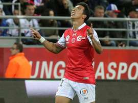 Rigonato joga no Reims e também está na seleção do campeonato da 'Ligue 2'. AFP