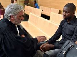Le footballeur Odsonne Edouard au tribunal de Toulouse, le 13 juin 2017. AFP