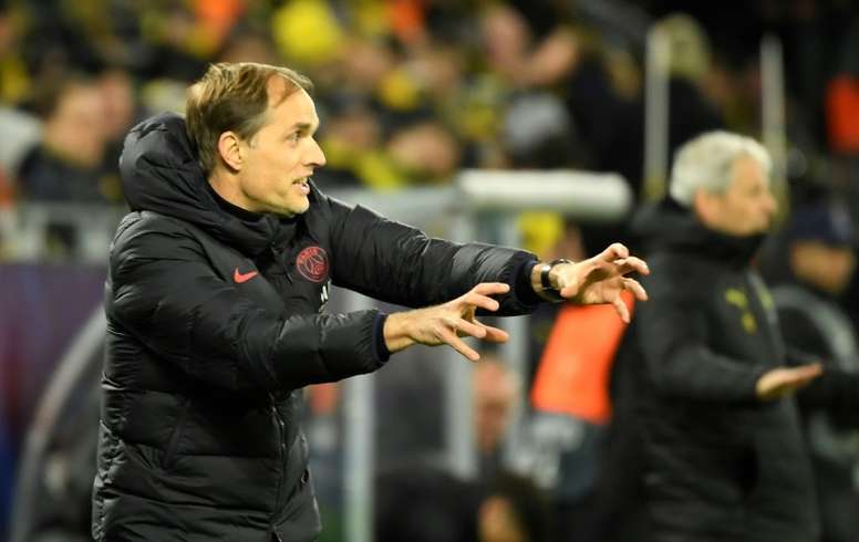 L'entraîneur du Paris SG, Thomas Tuchel, lors du 8e de finale aller de la Ligue des champions à Dortmund, le 18 février 2020