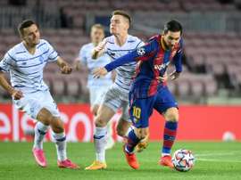 Mykolenko sur l'absence de Messi. AFP