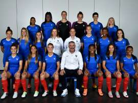 Léquipe de France des moins de 19 ans, à Clairefontaine, le 12 juillet 2016