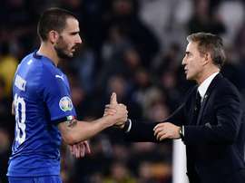 Il difensore e capitano dell'Italia, Bonucci. AFP