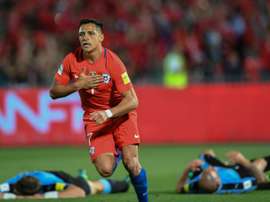 Alexis Sanchez, buteur, a aidé le Chili à terrasser lUrugay, le 15 novembre 29016 à Santiago