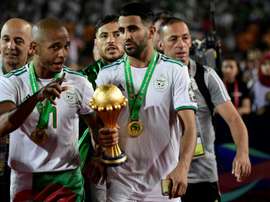 Mahrez évoque Aouar et l'Algérie. AFP