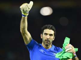 Le portier de lItalie Gianluigi Buffon, lors dun match amical contre la Belgique à Bruxelles, le 13 novembre 2015