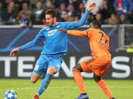 Le joueur d'Hoffenheim de retour à Lyon. AFP