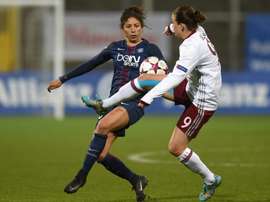 L'attaquante star du PSG Cristiane a buté sur la défense du Bayern Munich. AFP