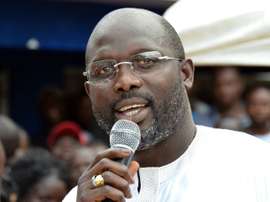 Lex-star du football George Weah, ici à Monrovia, se dit prêt à répondre aux attentes des Libériens.
