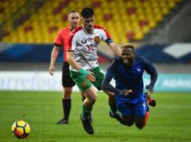 Dembélé contre la Bulgarie lors des qualif pour l'Euro 2019. AFP