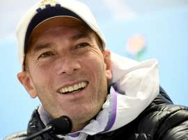 L'entraîneur du Real Madrid Zinédine Zidane en conférence de presse, le 17 décembre 2016. AFP