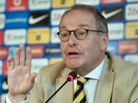 Le président du comité de surveillance de la Fifa en charge de la Grèce, Herbert Hübel. AFP