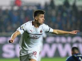 Piatek buteur lors de la victoire sur l'Atalanta. AFP