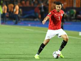 Mahmoud Hassan, dit Trézéguet, face au Zimbabwe, lors de la CAN. AFP