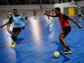 L'équipe de France de futsal dispute le premier Euro de son histoire. AFP
