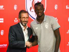 Le directeur général du Losc Marc Ingla, ici lors de l'arrivée du gardien burkinabé Hervé Koffi. AFP