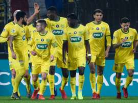 Les joueurs nantais faciles vainqueurs de Toulouse. AFP