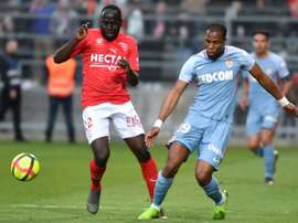 Djibril Sidibé lors de la défaite à Nîmes en 36e journée de L1. AFP