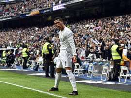 La star du Real Madrid Cristiano Ronaldo, auteur dun doublé contre lAthletic Bilbao à Santiago Bernabeu, le 13 février 2016