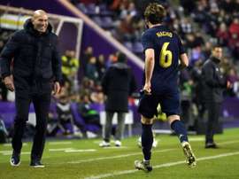Nacho fala sobre sua comemoração com Zidane. AFP