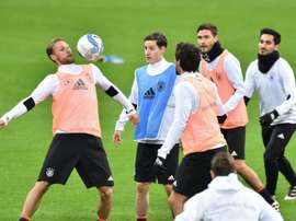 Séance d'entraînement de l'équipe d'Allemagne, où elle joue contre l'Italie. AFP