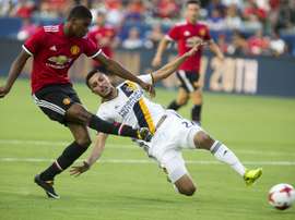 Lukaku lideró la victoria del Manchester ante el Real Salt Lake. AFP
