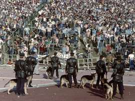 35 ans après la tragédie du Heysel, courte cérémonie d'hommage à Bruxelles. AFP