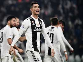 Cristiano Ronaldo, buteur lors de la réception de Frosinone. AFP
