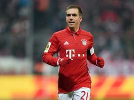 Le défenseur du Bayern Philipp Lahm en Coupe d'Allemagne face à Wolfsburg, le 7 février 2017. AFP