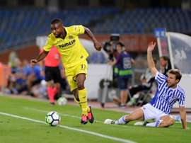 Le milieu de la Real Sociedad (d) Asier Illarramendi lors du match face à Villarreal. AFP