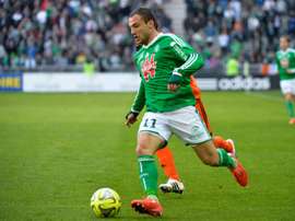 Yohan Mollo, alors sous le maillot de Saint-Etienne, lors d'un match contre Lorient. AFP