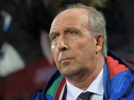 Gian Piero Ventura avant le coup denvoi d'un match contre la Suède. AFP