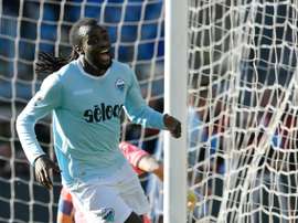 Le Belge Jordan Lukaku fête son but pour la Lazio face à Crotone. AFP