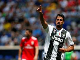 Turin Sami Khedira lors d'un match contre Benfica le 28 juillet 2018 à Harrison, aux Etats-Unis. AFP