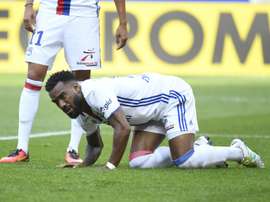 Alexandre Lacazette, l'attaquant de lOL, face à Bordeaux au Parc OL, le 10 septembre 2016. AFP