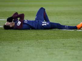 Neymar envolto em polêmica depois do jogo com o Marseille. AFP