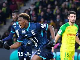 Lebo Mothiba, buteur à Nantes, pour son premier match de Ligue 1. AFP