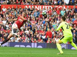 L'attaquant de Manchester United Zlatan Ibrahimovic face à Leicester, le 24 septembre 2016. AFP